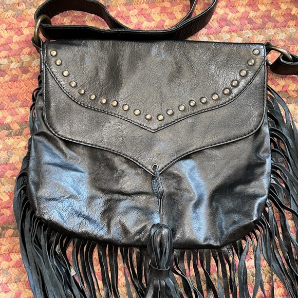 SCULLY BLACK FRINGE CROSSBODY WESTERN PURSE - Picture 6 of 8